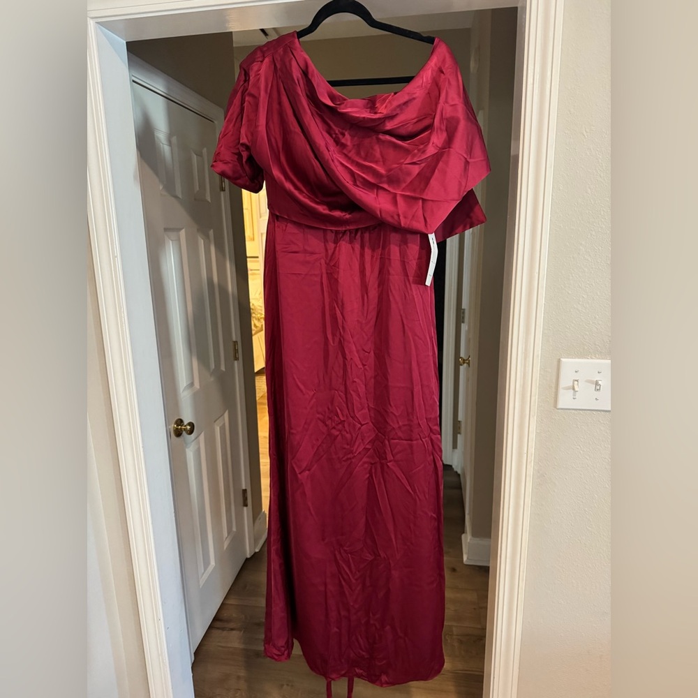 Maroon Formal Maxi Dress